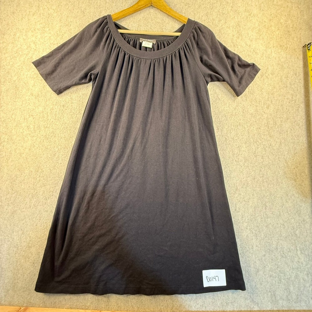 Tommy Bahama Black Modal Blend Gathered Scoop Neck T-Shirt Dress TSW35140